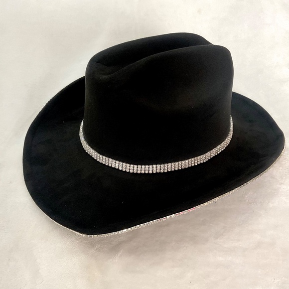 Black Blingy Rhinestone Western Cowboy Cowgirl Hat main image 7